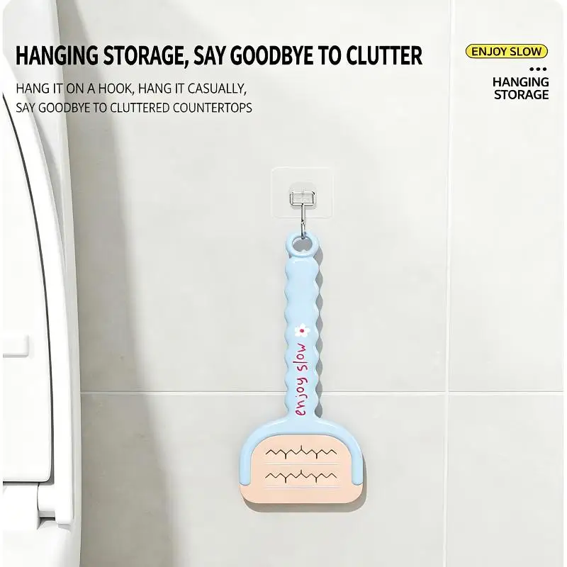 ~Long Handle Toilet  Brush Multifunctional Dead Corner Scraper Hands-Free Home Tool For Toilet Edge Crevice Cleaning