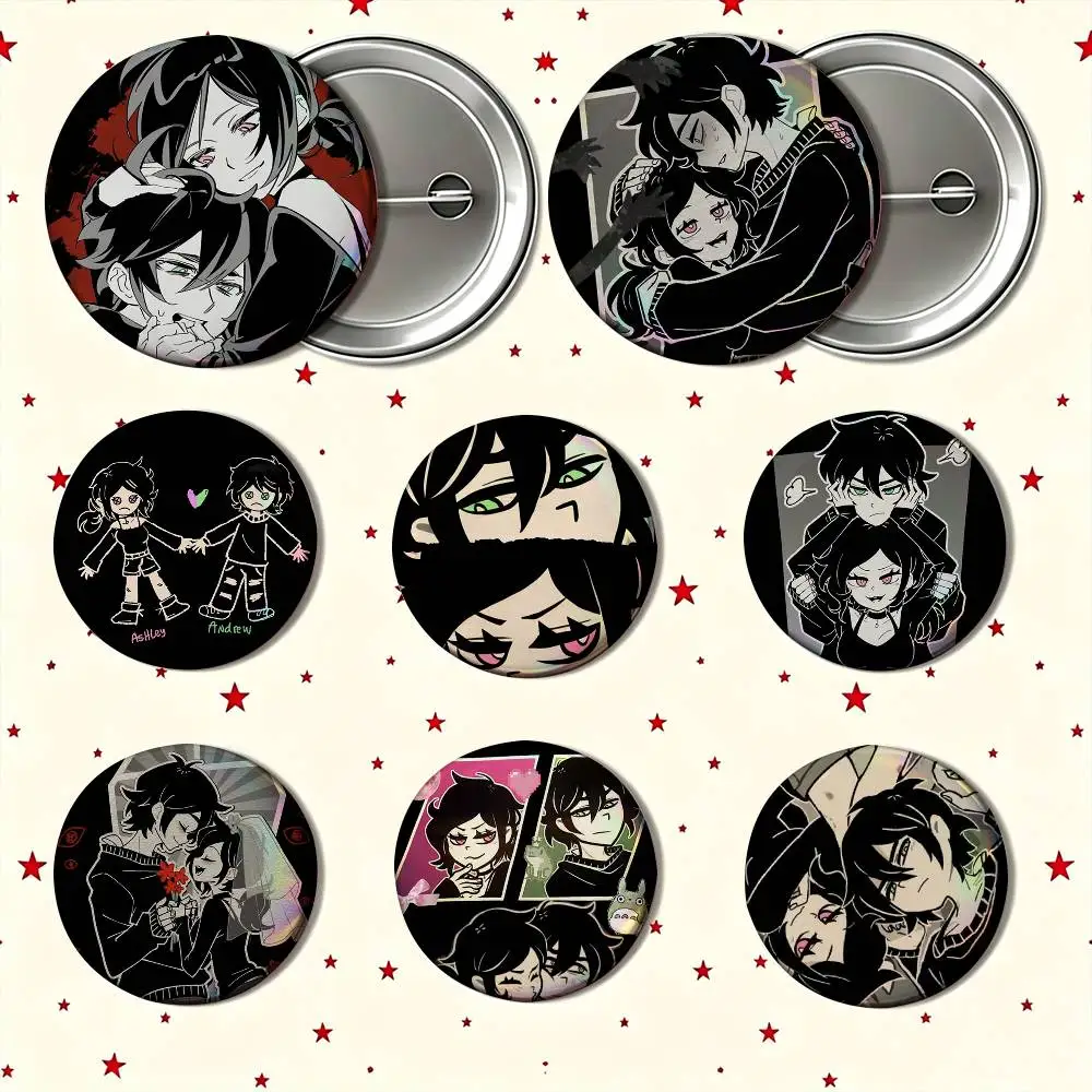 TCOA-The Coffin Of A-Andy And Leyley Enamel Pin Tinplate Round Brooch Cosplay Nijigen Otaku Culture Badge 25mm 32mm 44mm 58mm