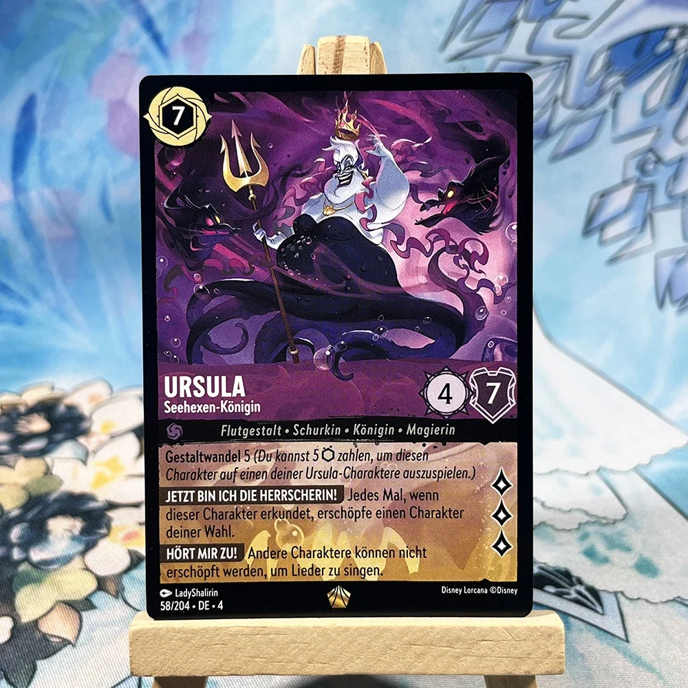 Hoofdstuk 4 Lorcana Proxy Card Diablo Rapunzel Cinderella Sisu Ursula 'S Terugkeer Opkomst Van De Vloedgeboren Tcg-Gamekaart En/Fr/De