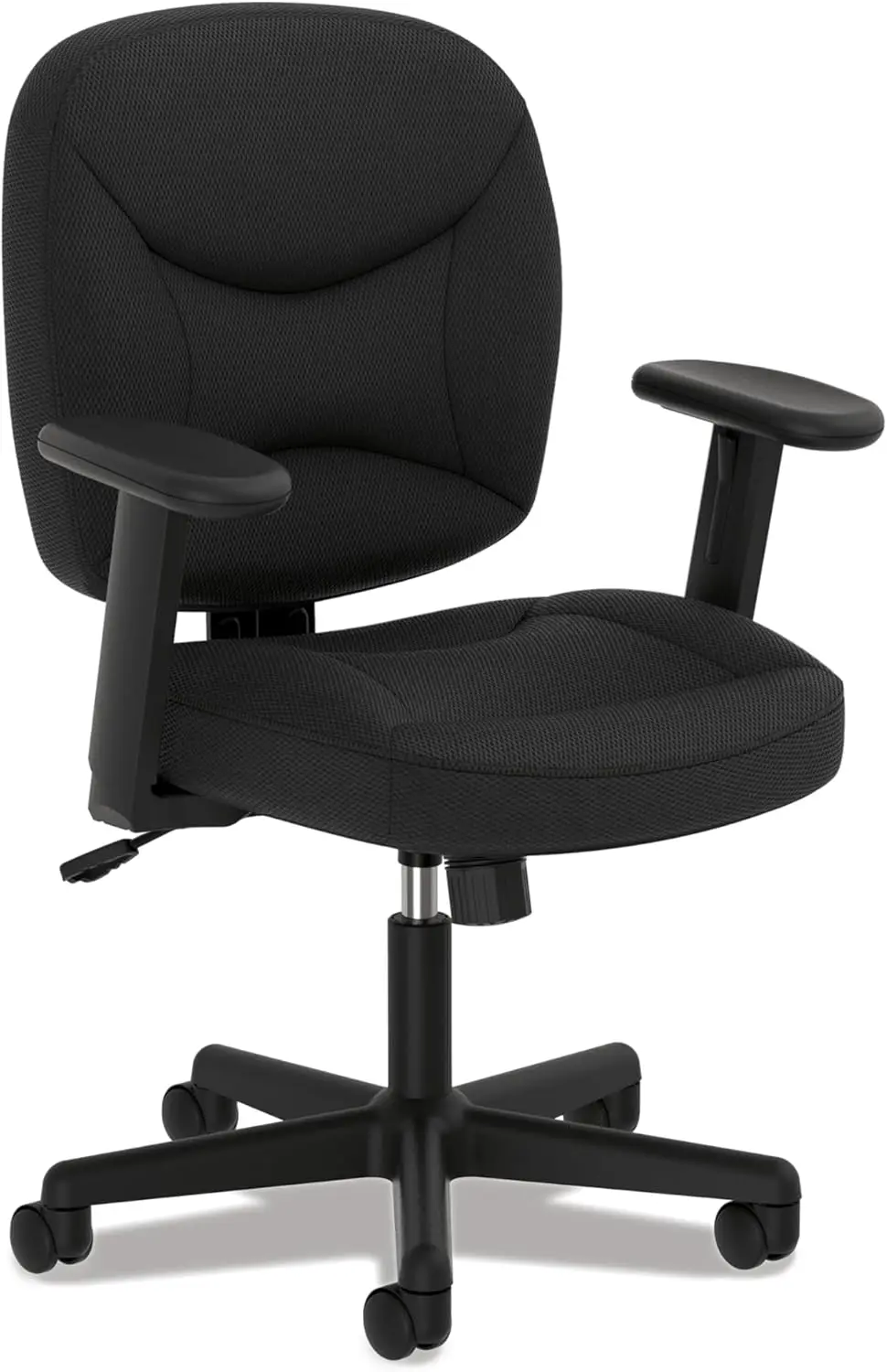 

Desk Chair, Armless, Padded Mesh Low Back,Ergonomic Tilt-Tension Recline Control,Swivel Rolling Wheels for Bedroom, Dorm