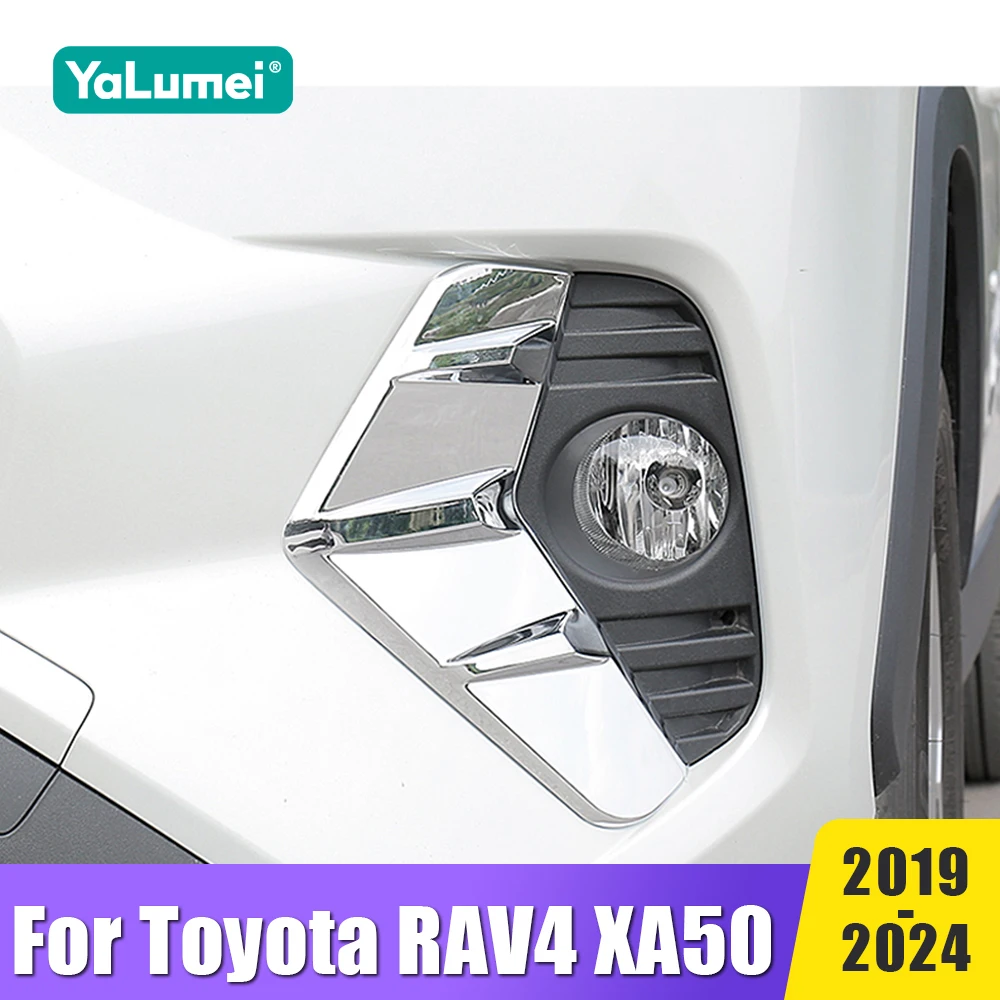 

For Toyota RAV4 XA50 2019 2020 2021 2022 2023 2024 ABS Car Front Fog light Lamp Cover Trims Foglight Lamps Frame Accessories