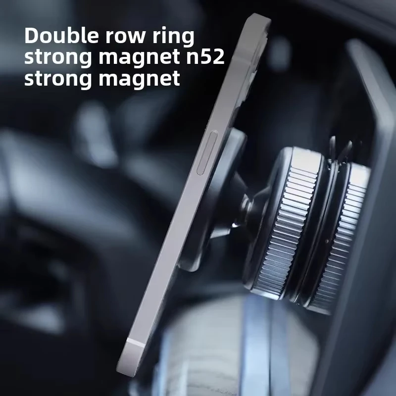 360° Rotating MagSafe Car Phone Holder with Suction Cup Vacuum Magnetic Navigation Bracket for iPhone Samsung GPS Stand