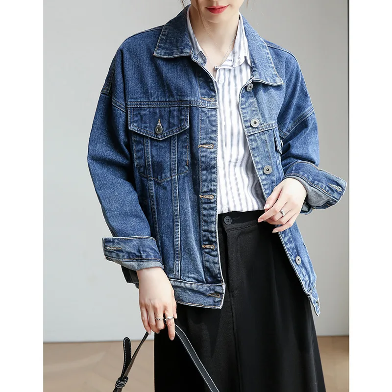 المرأة الزرقاء خمر، الربيع والخريف نمط كوري جديد فضفاض متعدد الاستخدامات Ins الاتجاه ملابس خارجية #1