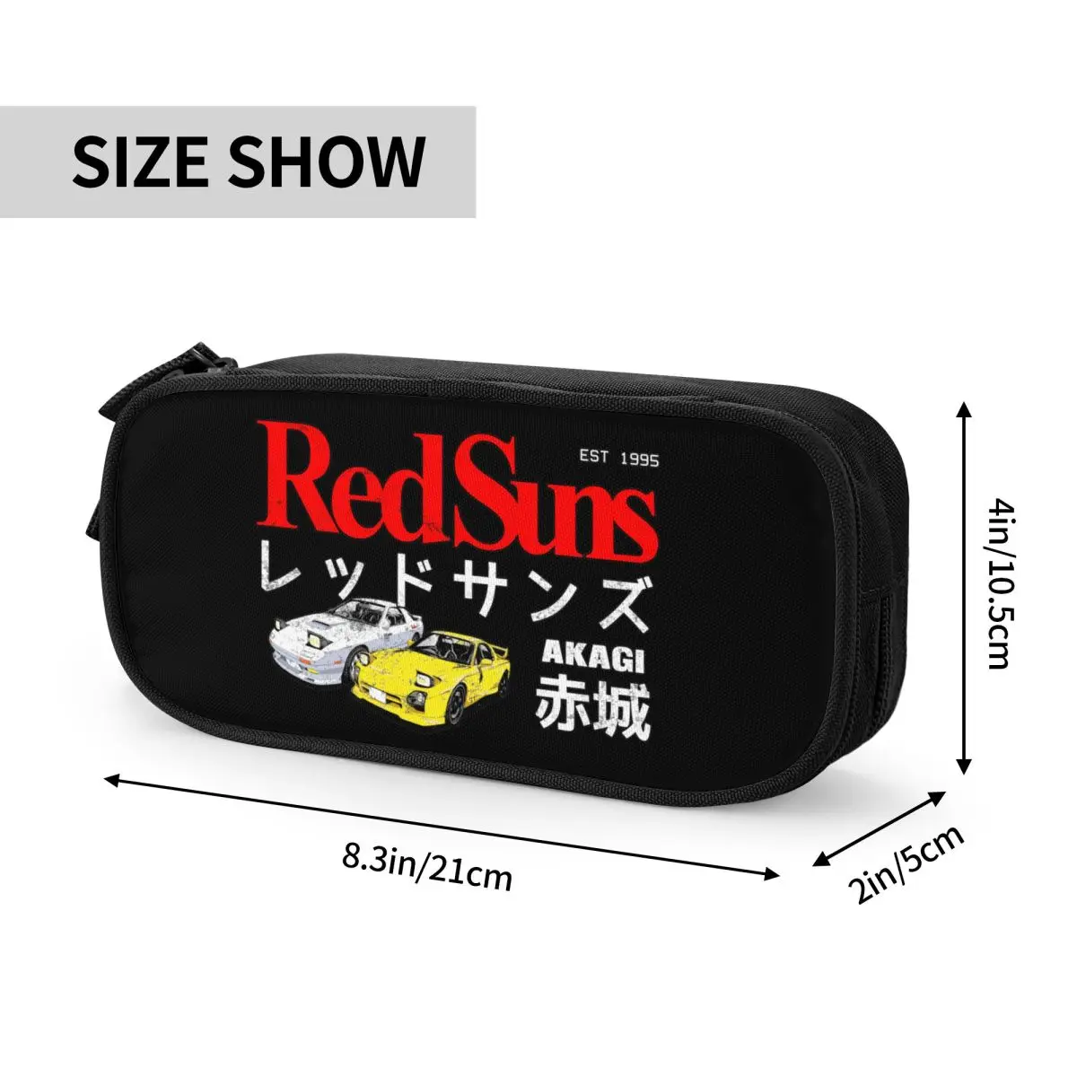 حافظة أقلام رصاص جرافيك أولي D Akagi RedSuns Streetwear، حامل قلم رصاص للفتيات والأولاد، حقائب ذات سعة كبيرة، أدوات مكتبية