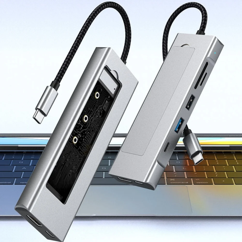 1 Pcs Ultra-Fast M.2 SSD Enclosure Versatile Connectivity Docking Multi-Port Expansion Station: Type-C Hub 10G Notebook Parts