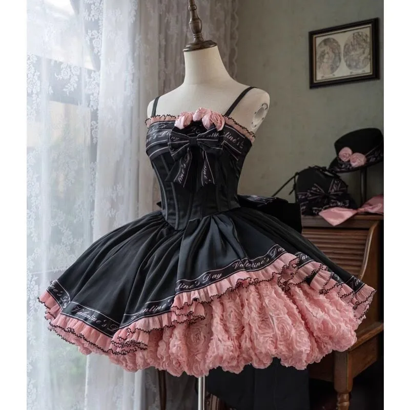 When you are young can wear a sweet and spicy ballet-style flower birthday dress