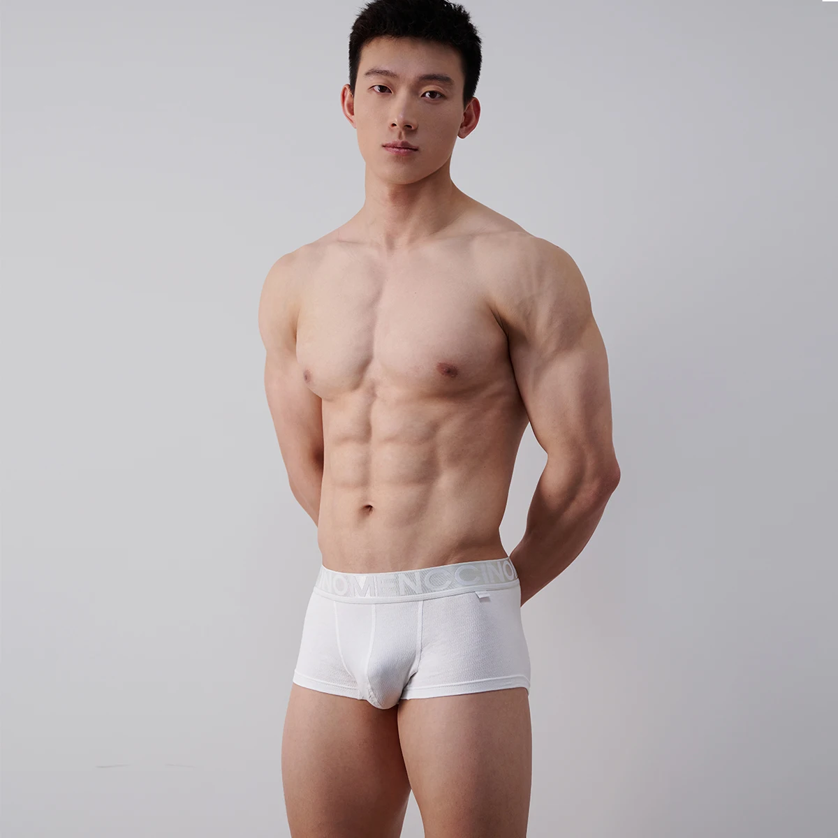 men\'s underwear mens cotton boyshort sexy breathable comfort personality trend soft high elastic boxers.