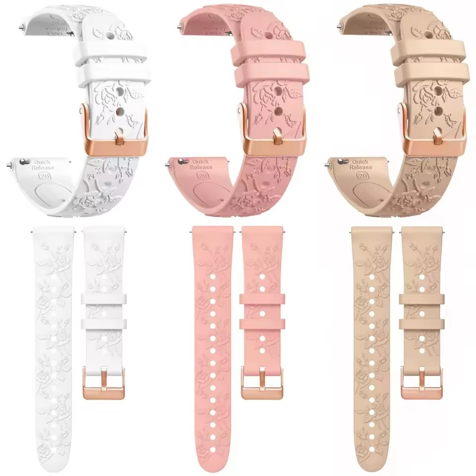 20 مللي متر لينة نغمتين سيليكون حزام ل Garmin Vivoactive 6 5 3 3t/Forerunner 165 245 645 الموسيقى/Venu 2 Plus SQ 2 حزام (استيك) ساعة Correa