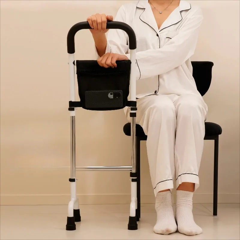 

‌Bedside Standing Aid for Elderly, Anti-Slip Bed Rail Assist Bar, Foldable Bed Assist Handle for Seniors & Disabled