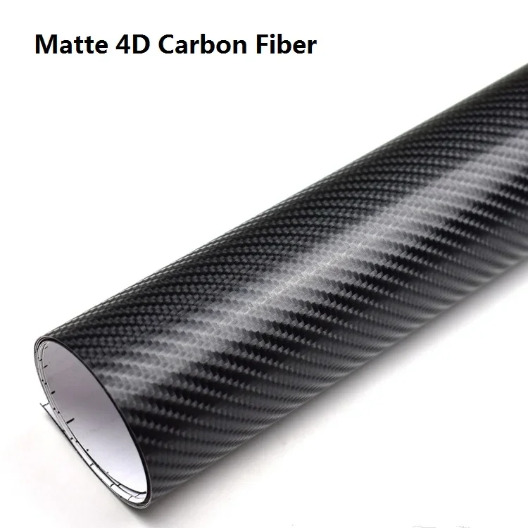 

50*100cm 4D Glossy Black Matte Silver Carbon Fiber Car Styling Stickers PVC Interior Vinyl Wrap Film for Laptop Mobile Phone