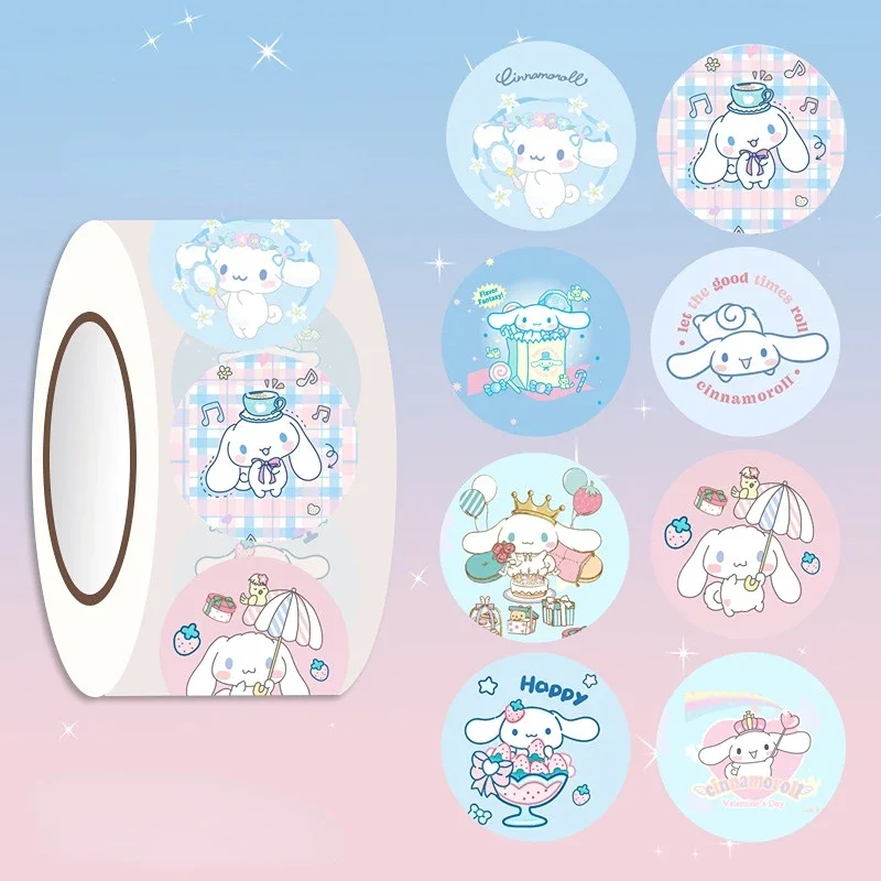 200 Sanrio Kawaii Decorative Stickers Scroll Cartoon Cute Cinnamoroll Kuromi Pochacco My Melody Stickers