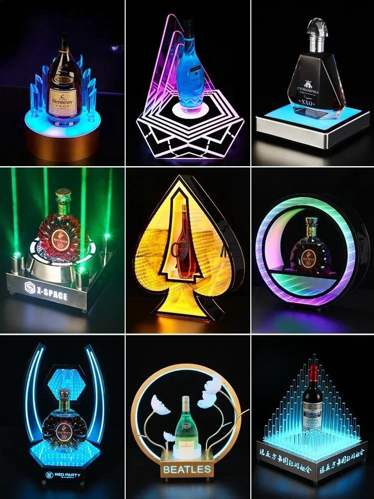 

Светящаяся винная база KTV Armand De Brignac King, винная подставка, светодиодная подставка для красного вина, стойка для дисплея, лазерная стойка