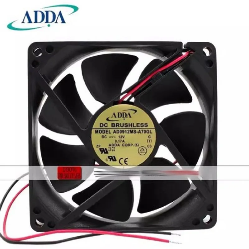 

C for ADDA AD0912MS-A70GL 9025 DC12V 0.17A 2-Wire Cooling Fan