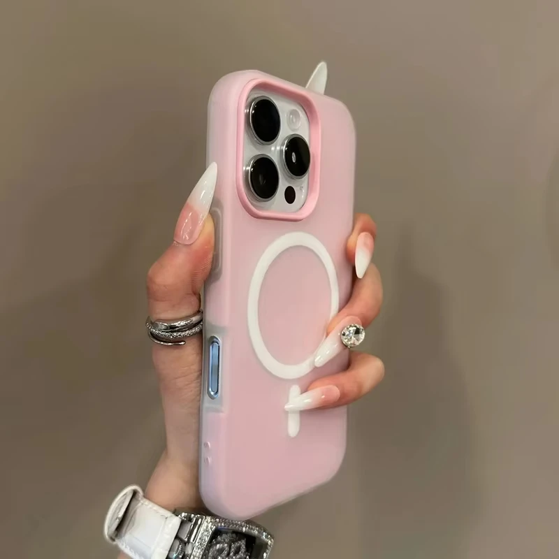 

Luxury Candy Color 2 IN 1 For Magsafe Case For Samsung S26 Ultra Plus Edge A57 A56 S25 S24 FE S23 A55 A54 A37 A26 A17 Back Cover