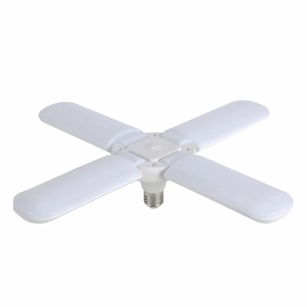 Energy Saving 4 Blades Design LED Bulb 85-265V 60W LED Garage Light 90° Adjustable Deformable LED Light Bulb Storage Area