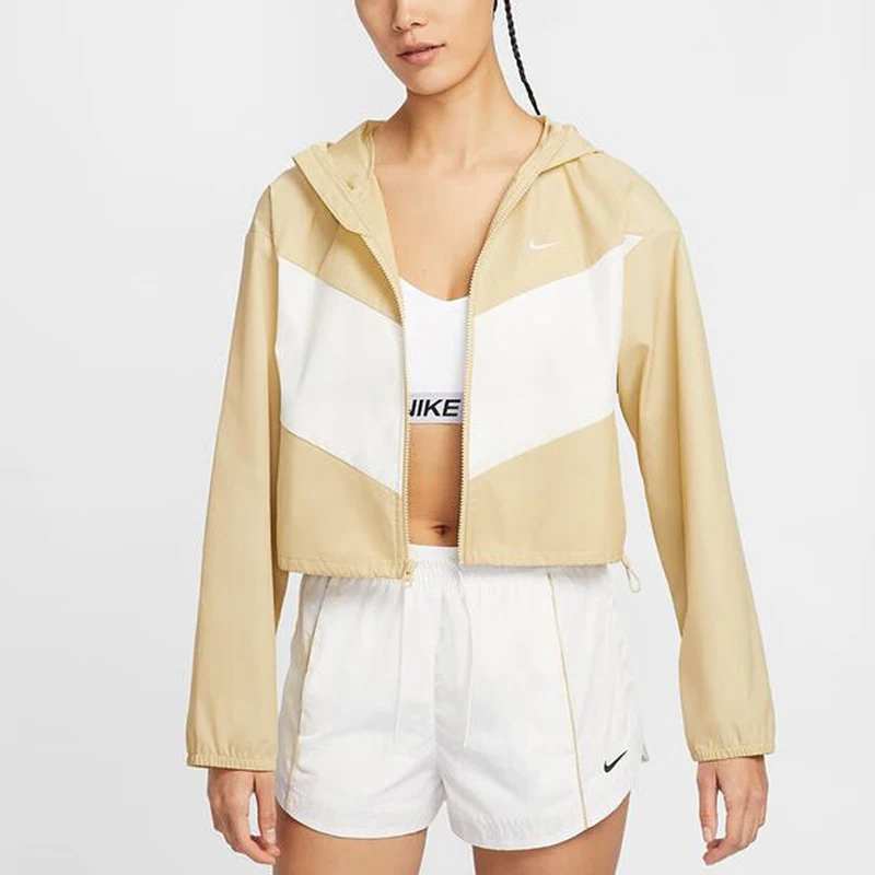 

Nike Genuine Product 2025 Spring-Summer Women's Patchwork Cropped Woven Jacket HJ1183-783