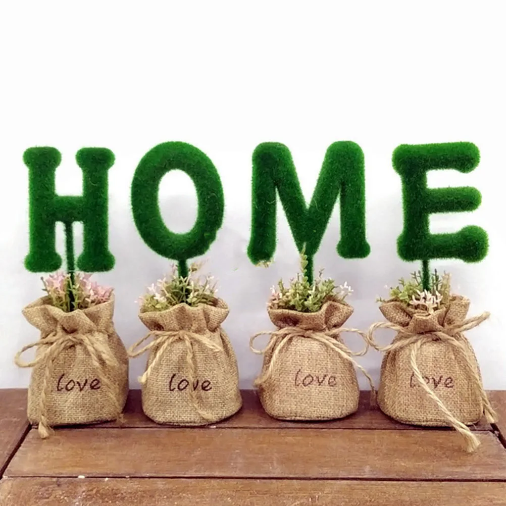 

4pcs artificial Potted Plant Simulation Succulent Home Decoration Fake Plant Ornament Decorative Bonsai Simulated Plants Indoor