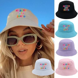 Cotton Manana Sera Bonito Print Fisherman Hat Karol G Bucket Hat Couple Beach Hat Woman Visors Sun Caps Reversible Panama Bob