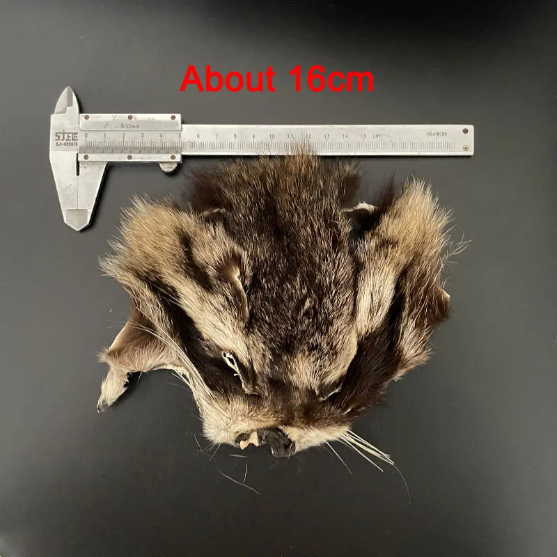 CONTEMPLATOR 2pcs Fly Tying Raccoon Mask&Tail Fur For Tying Bass Saltwater Trout Flies Streamer Salmon Tailing Winging Materials