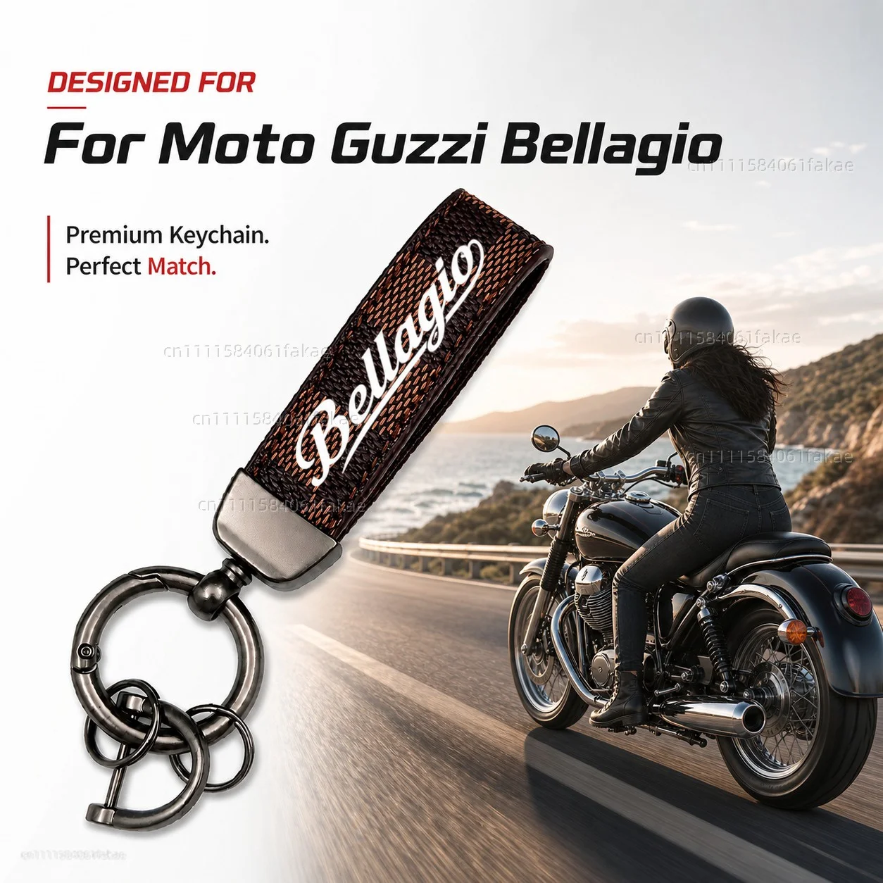 For Moto Guzzi Bellagio 2007-2013 Retro  Motorcycle Keychain Custom Logo Gift for Rider Men Women
