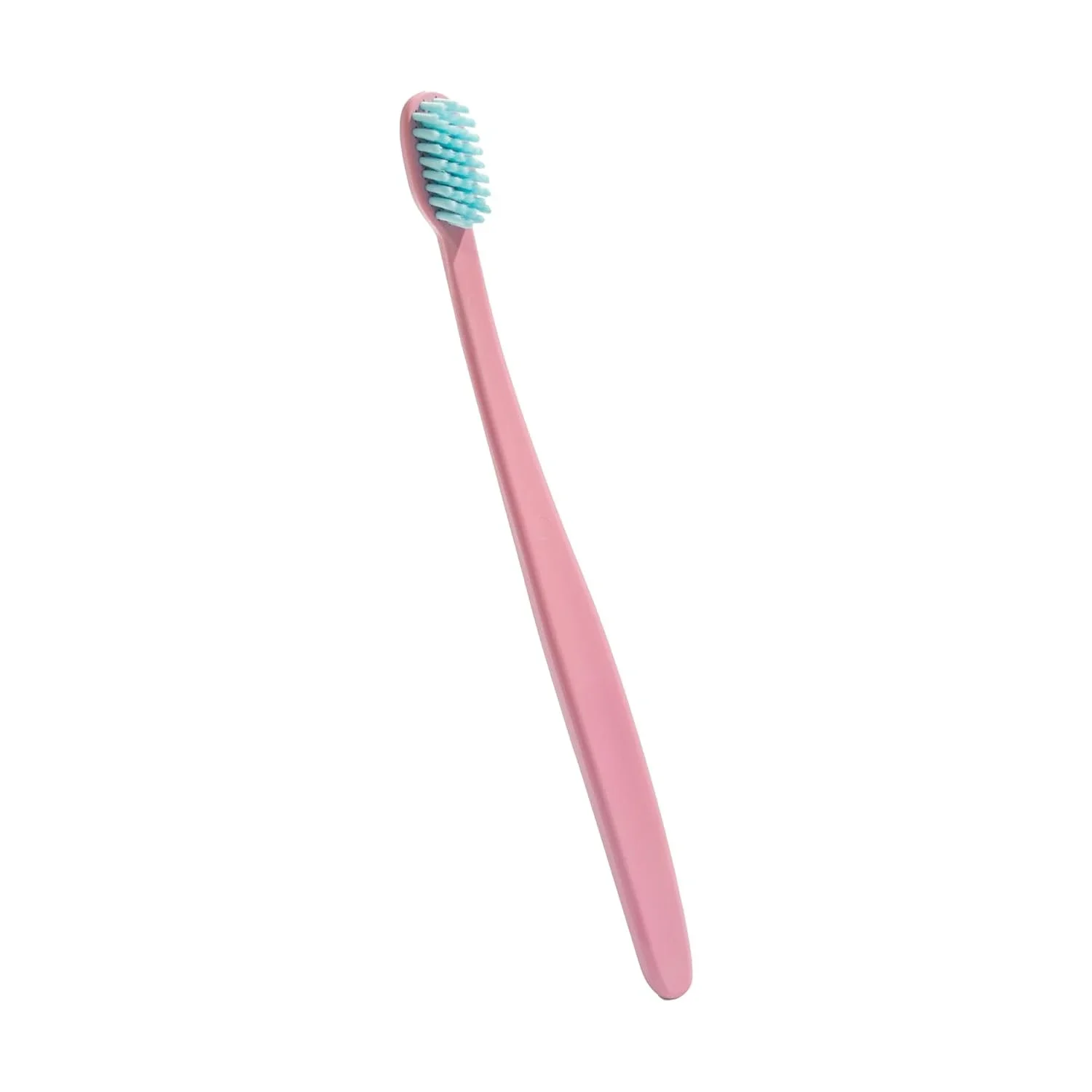 

Super soft manual toothbrush, dentist designed, gentle on gums, made of recycled plastic, pink