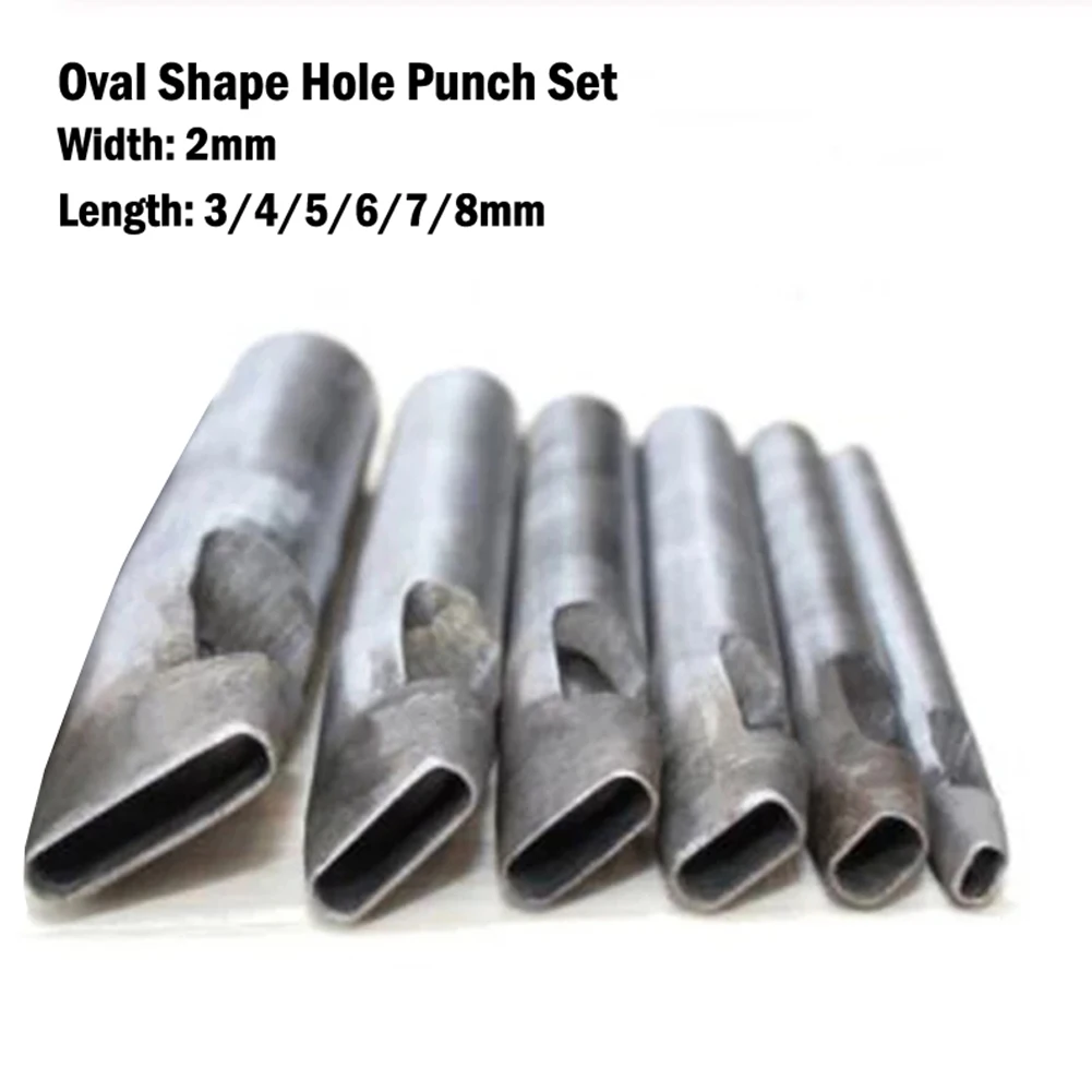 2mm Oval Leather Punch Tool for Belt Watch Band DIY Hollow Punch for Gaskets Straps Rubber and Other Soft Materials