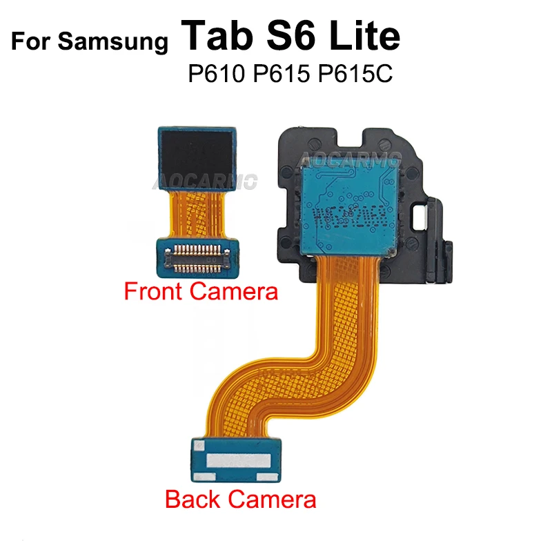 Aocarmo For Samsung Galaxy Tab S6 Lite 4G LET WIFI P610 P615 P615C Front Facing Back Camera Flex Cable Replacement Parts