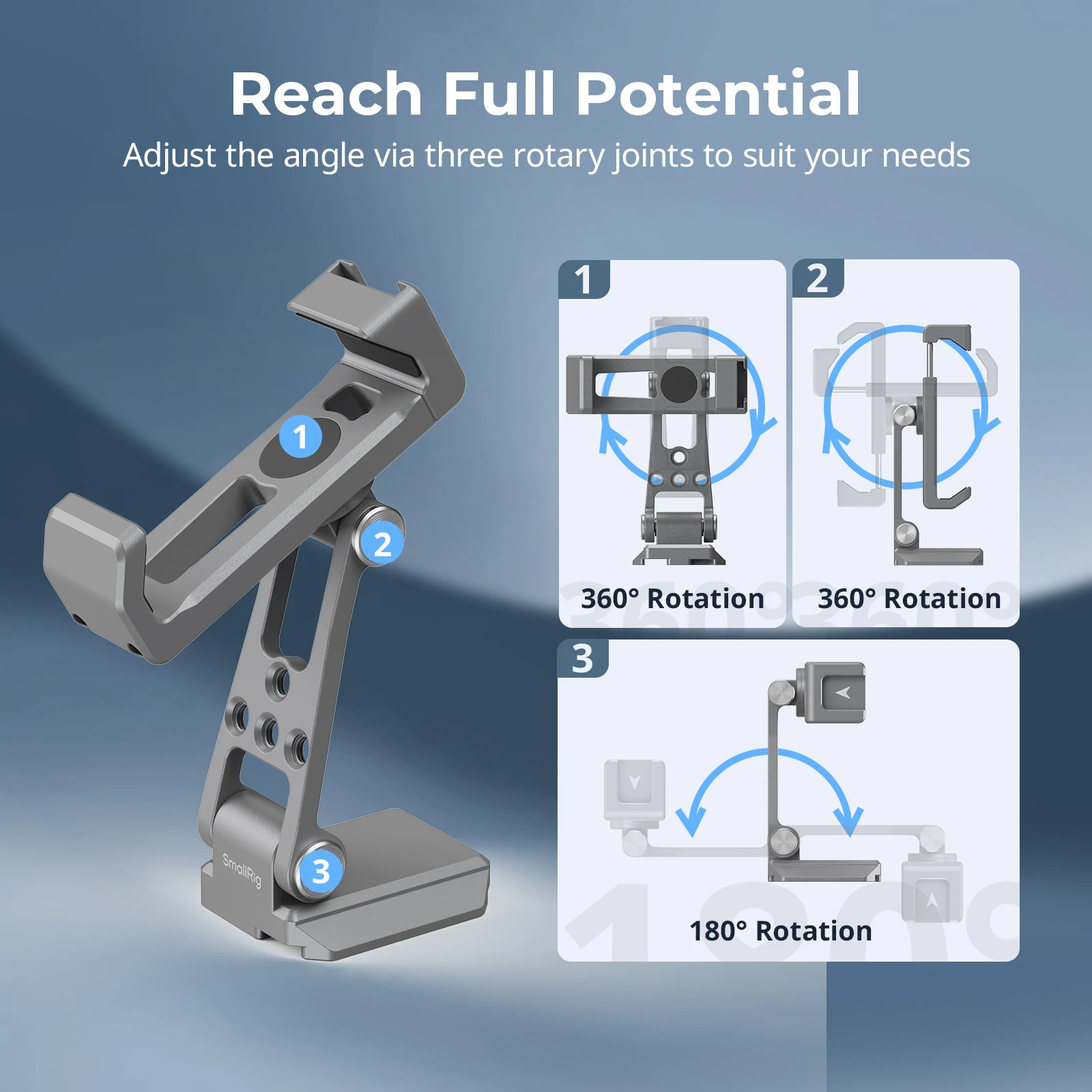 SmallRig Phone Support for Arca-Standard, for DJI RS 4 Mini / RS 3 Mini Stabilizers & Arca-Type Tripod, with Cold Shoe -5338