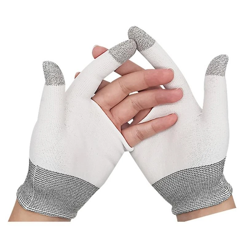 090F Двухтоковые игровые рукава с серебряным волокном анти-силовые дышащие мобильные игровые контроллеры пальцы кроватки для