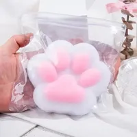 Cat Paw Pinch Toy Blingbling Slow Rebound Stress Relief Toys Transparent Cube Squeeze Toy Gift Sticky Stress Relief Relax Toys