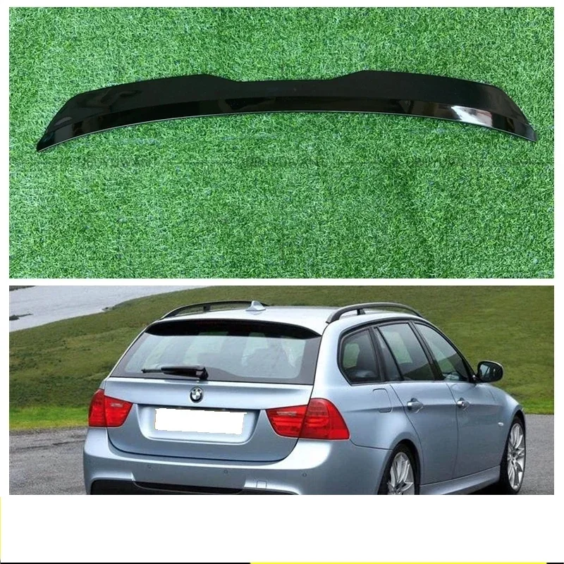 SPOILER EXTENSION for BMW 3 E91 M-PACK FACELIFT 3 Series Touring 2005-2012 ABS Plastic Car Tail Trunk Wing Rear Roof Spoiler