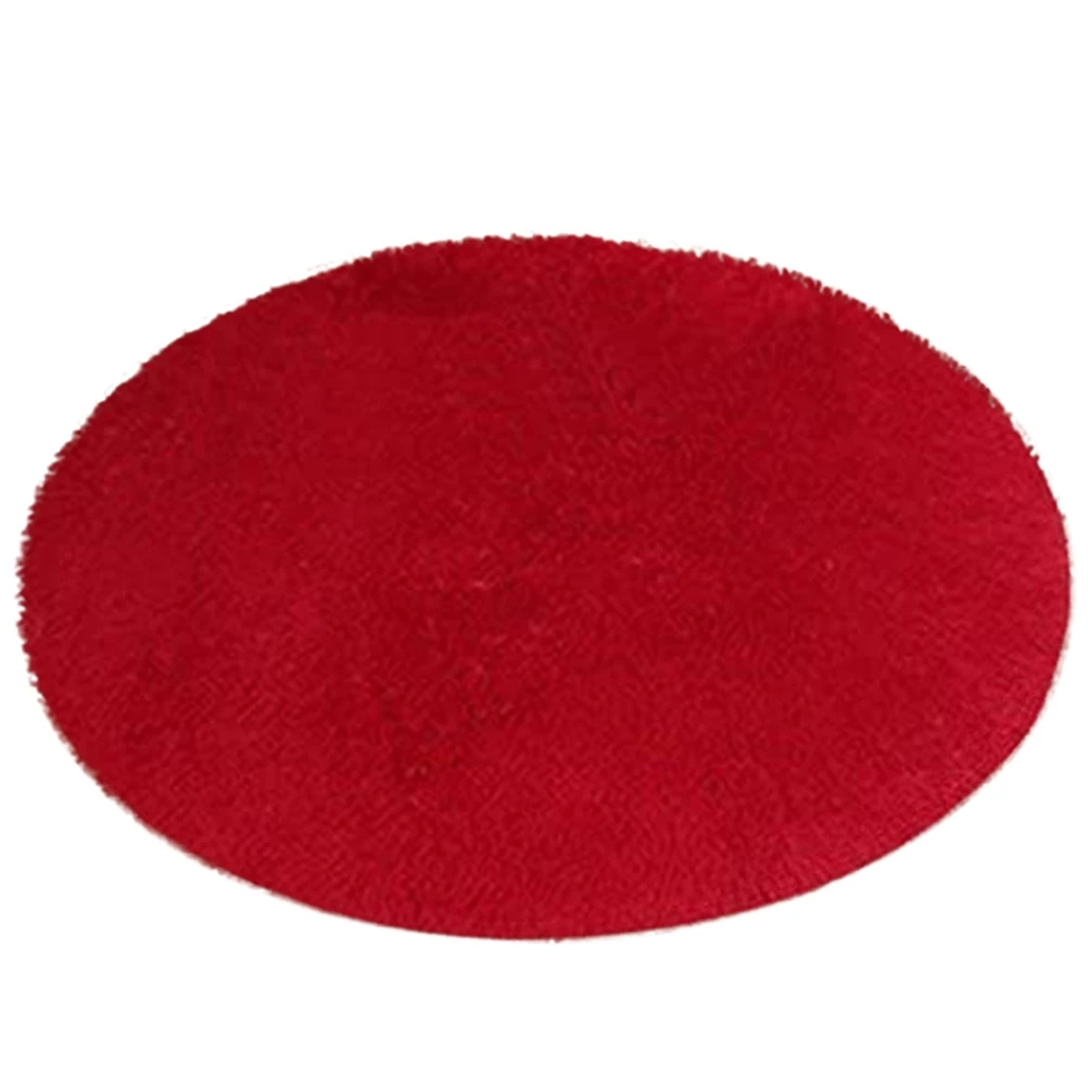 40cm Round Plush Carpet Soft Bath Bedroom Non Slip Floor Shower Rug Yoga Plush Round Mat Home Decor