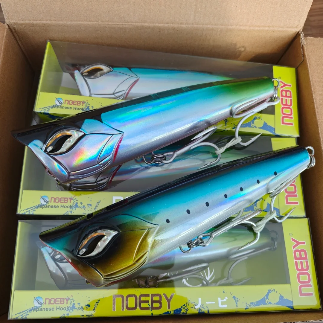 

Noeby 2pcs 19cm 129g Artificial Hard Bait for Sea Tuna GT Feed Popper Floating Offshore For Sea Bass Bream Lure