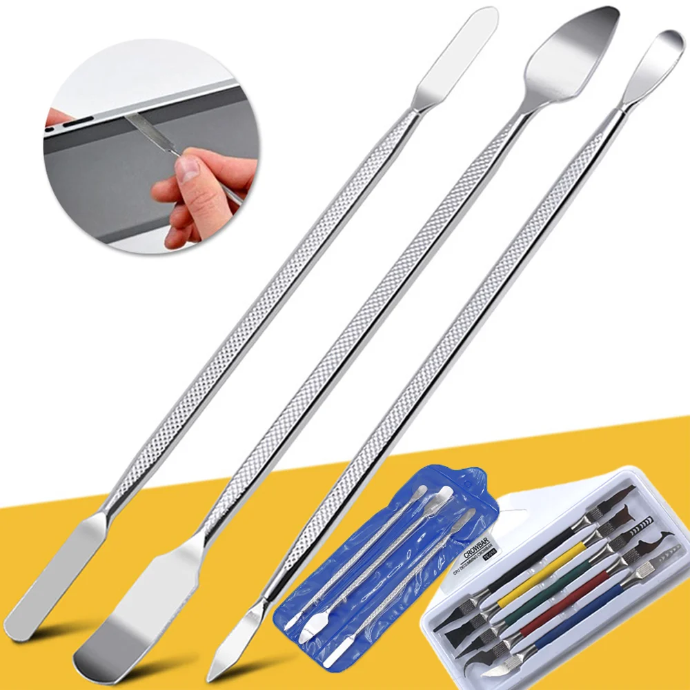 Outils de réparation de démontage de carte mère de téléphone portable, couteau en caoutchouc de retrait de pied-de-biche d\'unité centrale, spatule