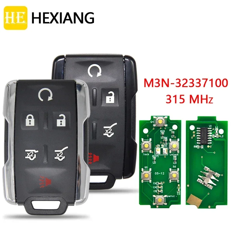 

HE Xiang Car Remote Key For Chevrolet Suburban Tahoe GMC Yukon FCCID M3N-32337100 315 Mhz Auto Smart Control Replace