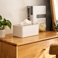 Bamboo Tissue BoxCover Solid Wood Napkin HolderCase Home Hotel Table Decor Paper Storage Container Sliding Lid Natural Organizer