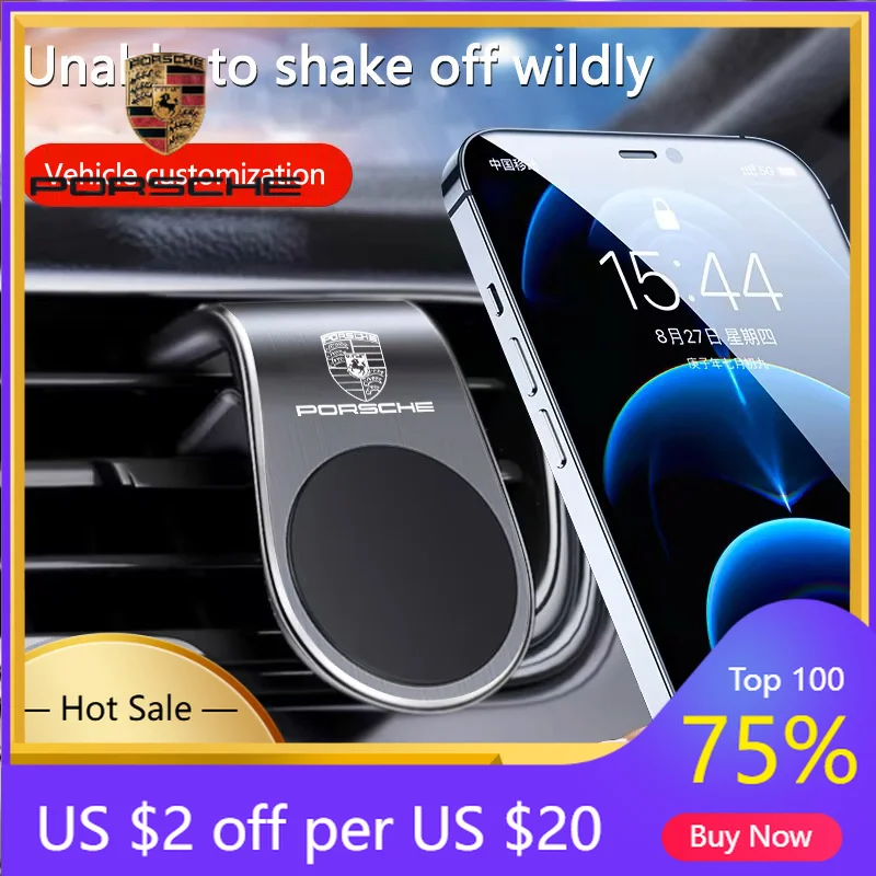 

Car Sticker For Porsche Cayenne Panamera Macan 911 Magnetic Car Phone Holder GPS Support Bracket Auto Cell Phone Mount For Porsc