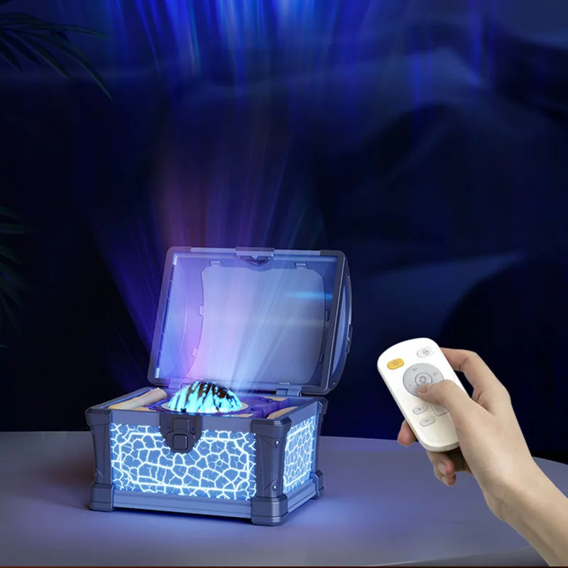 Treasure Chest Pojection Night Light Northern Lights Projector Galaxy Projector Light With Remote Control