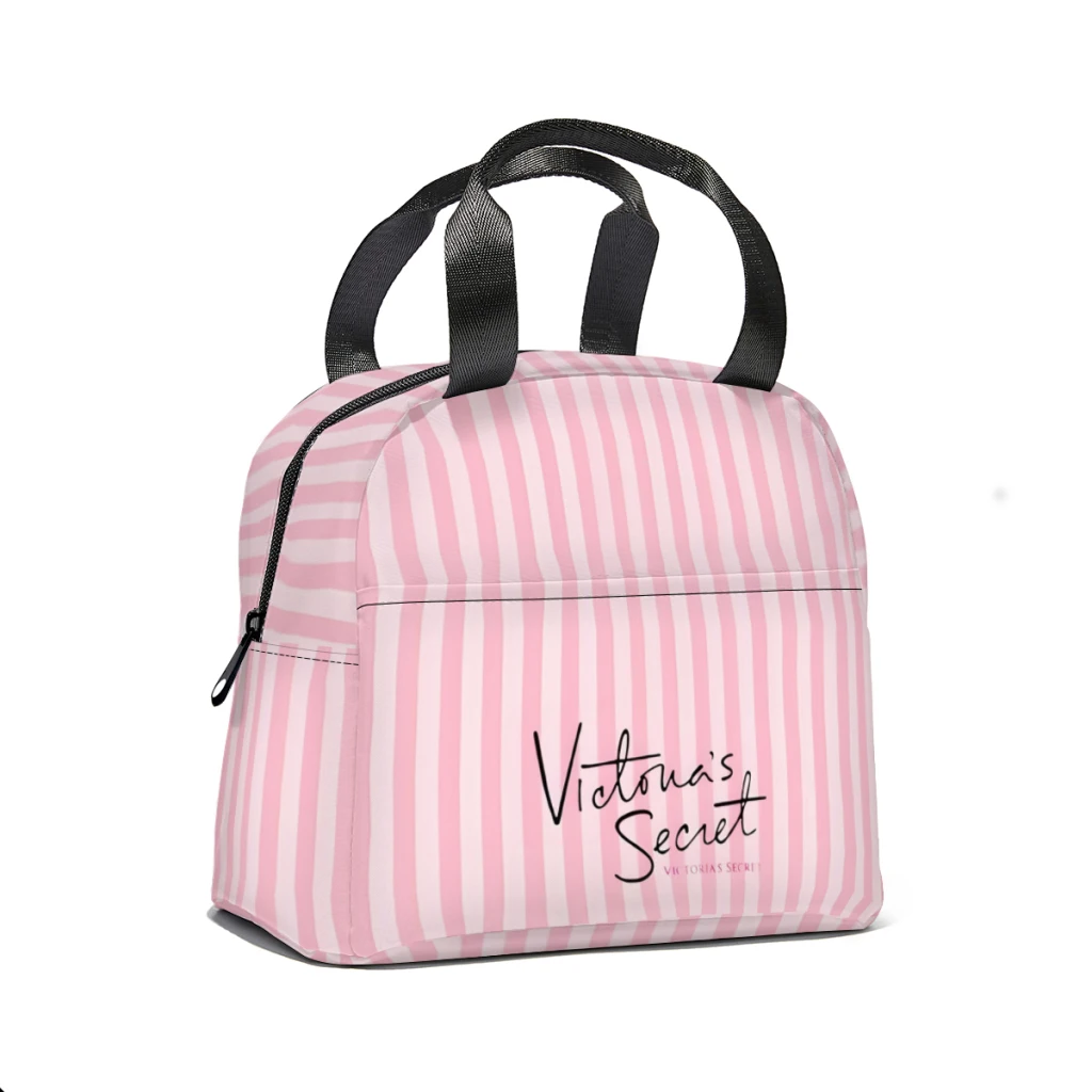 Lancheira rosa-como victoria-s-love-secret para escola, à prova d'água, piquenique, refrigerador térmico, lancheira isolada, mulheres, crianças, sacolas