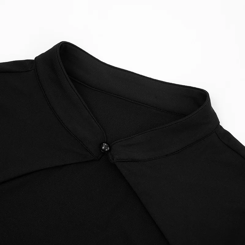 2026 Neu eingetroffen: Sexy figurbetontes Kleid mit Ausschnitt am Kragen, langen ausgestellten Ärmeln und schmaler Bleistift-Mini-Silhouette – perfekt für Club, Party und besondere Anlässe – Detail 12