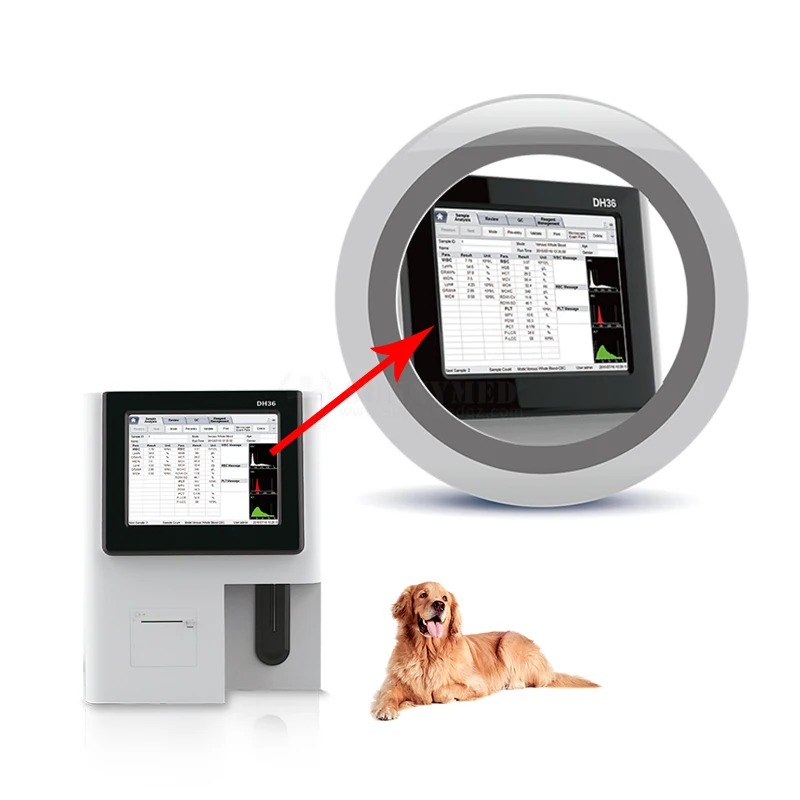عالية الجودة شاشة LCD الطبيب البيطري ، محلل الدم السيارات ، SYB-DH36 اللون ، 10.4"