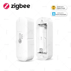 Smart Zigbee Temperature Humidity Sensor Home Indoor Hygrometer Thermometer Smart App Remote Monitor Work With Alexa Zigbee2MQTT