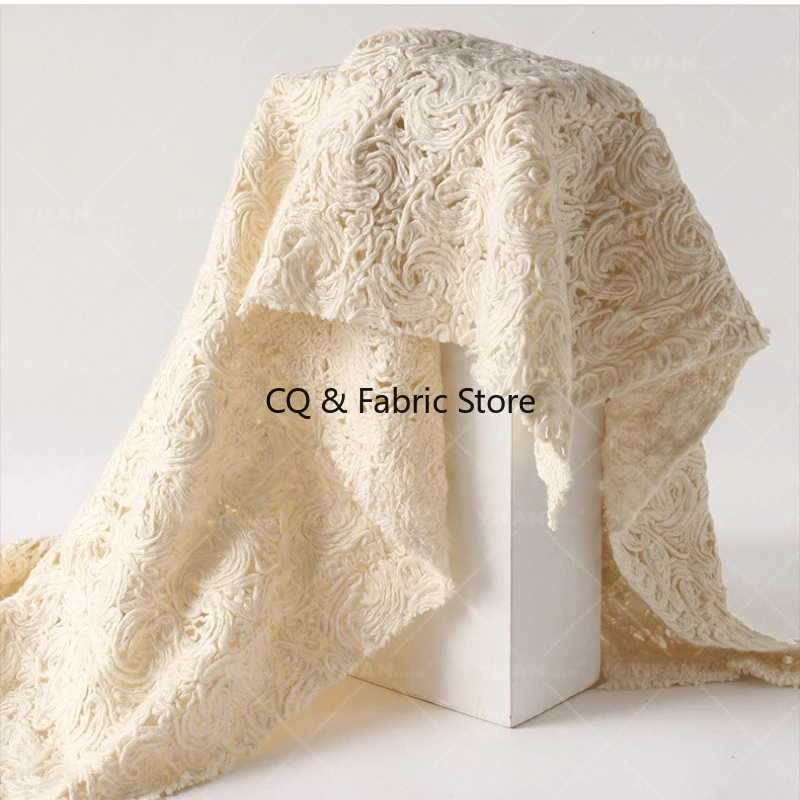 Coarse Yarn Woven Embroidery Fabric for DIY Tablecloth Sewing Bag Pillow Designer Material