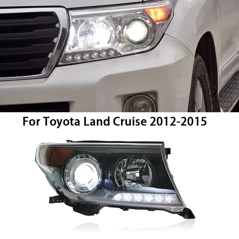 

For TOYOTA Land Cruiser 2016-2021 LC200 Headlights Assembly DRL Head Lamp LED Bi Xenon Bulb Fog Lights Tuning Car Accessory