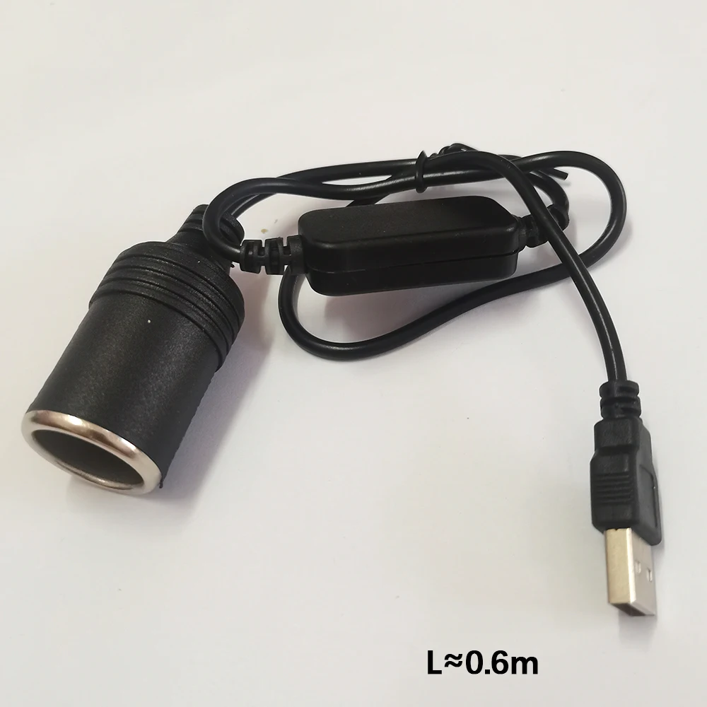 1 Stück Auto-Adapter 5V auf 12V USB-Stecker auf Auto-Zigarettenanzünder-Buchse Adapter-Konverter für Fahrzeug-Dashcam-Rekorder – Detail 3
