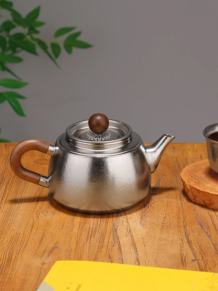 

Pure Titanium Tea Pot Small Capaci Brewing Kettle Gongfu Tea Set for Home And Office High End Urgent Pot Gift Box