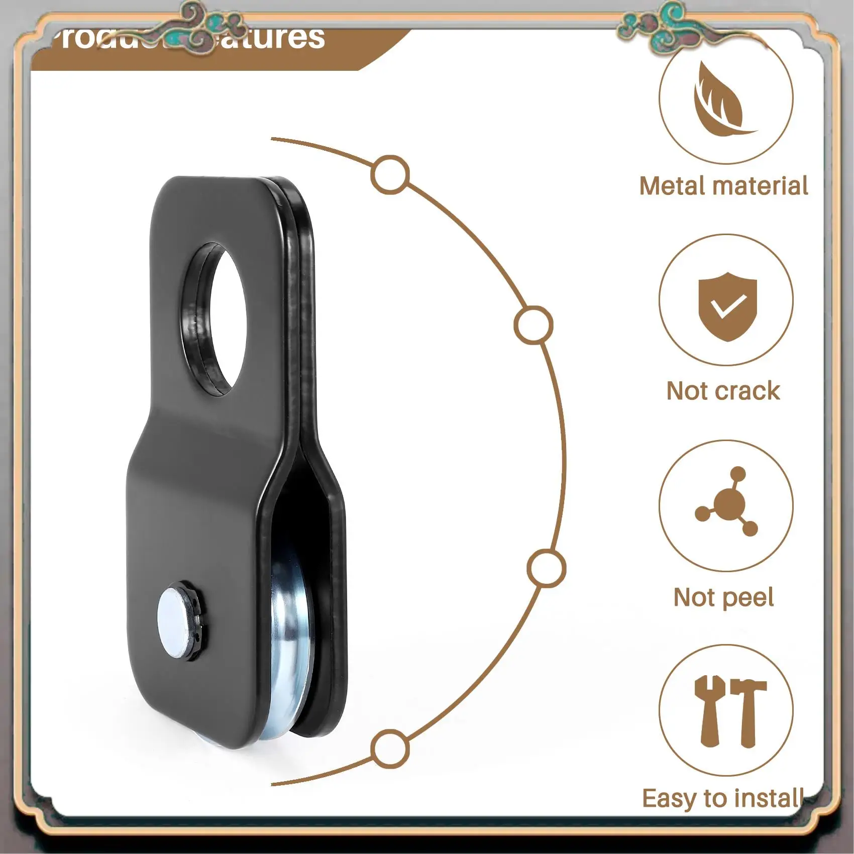 

Reliable-Winch Snatch Block Pulley Block Heavy Duty 4 Ton (8000 Lbs) Moving Pulley Splint