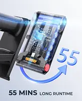 Laresar Elite 8 Cordless Vacuum Cleaner Handheld Home Appliance 450W Powerful smart home Touch Screen 55 Mins Detachable Battery 3