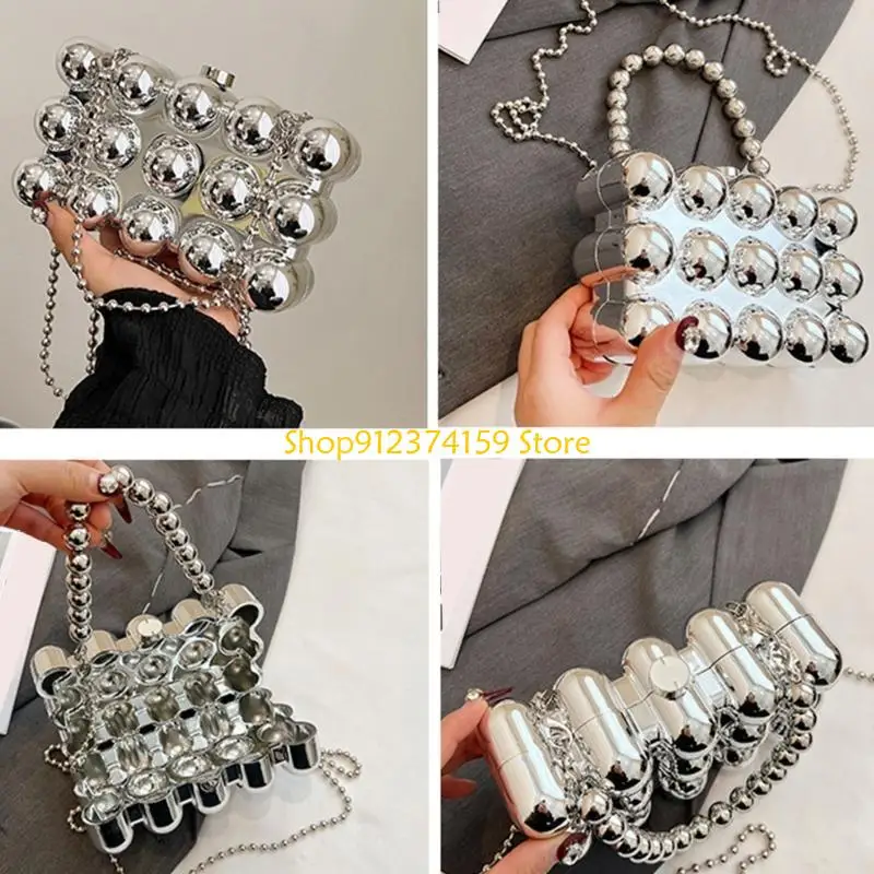 

G5AE Women Evening Bag Fashion Bubble Acrylic Crossbody Bag Chain Shoulder Bag