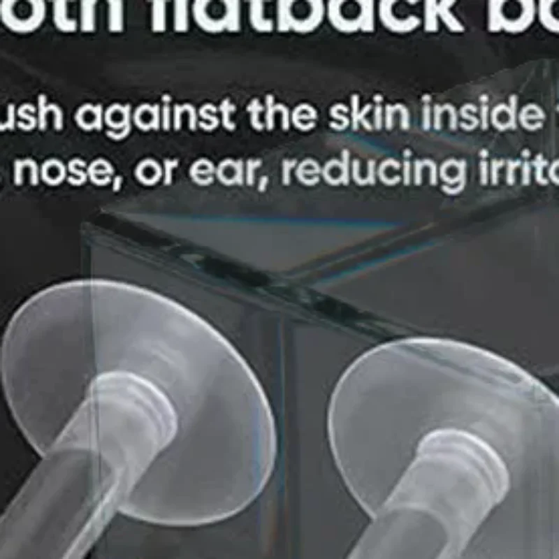 10pcs Clear Earrings, Labret Clear Piercing Retainers Plastic Clear Piercings Stud Earrings Cartilage Helix Tragus